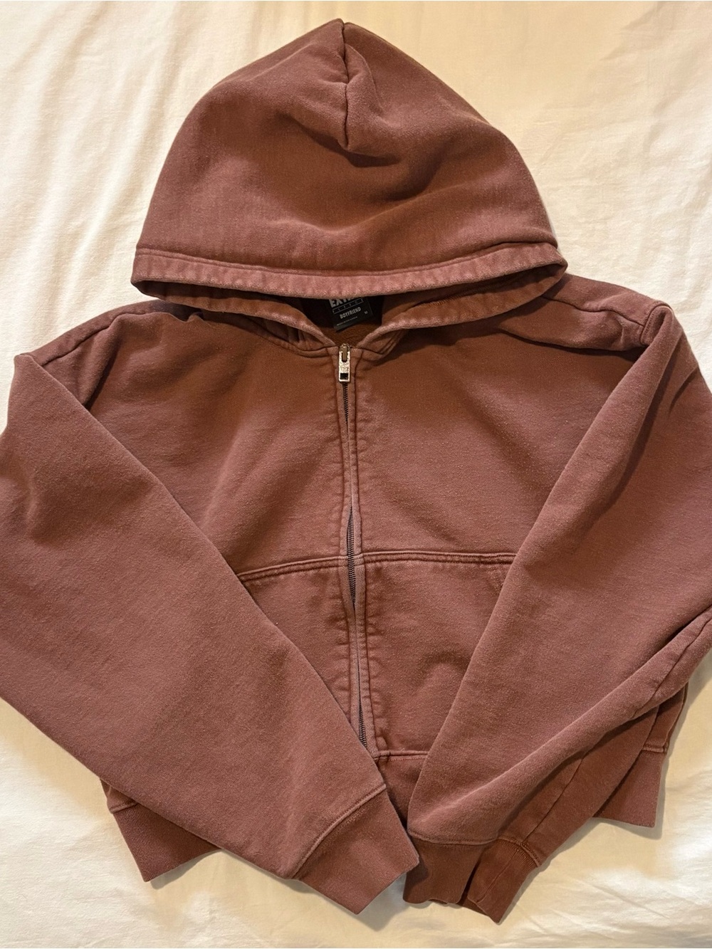 Aritzia TNA Cozy Sweatfleece Boyfriend Boxy Zip Hoodie